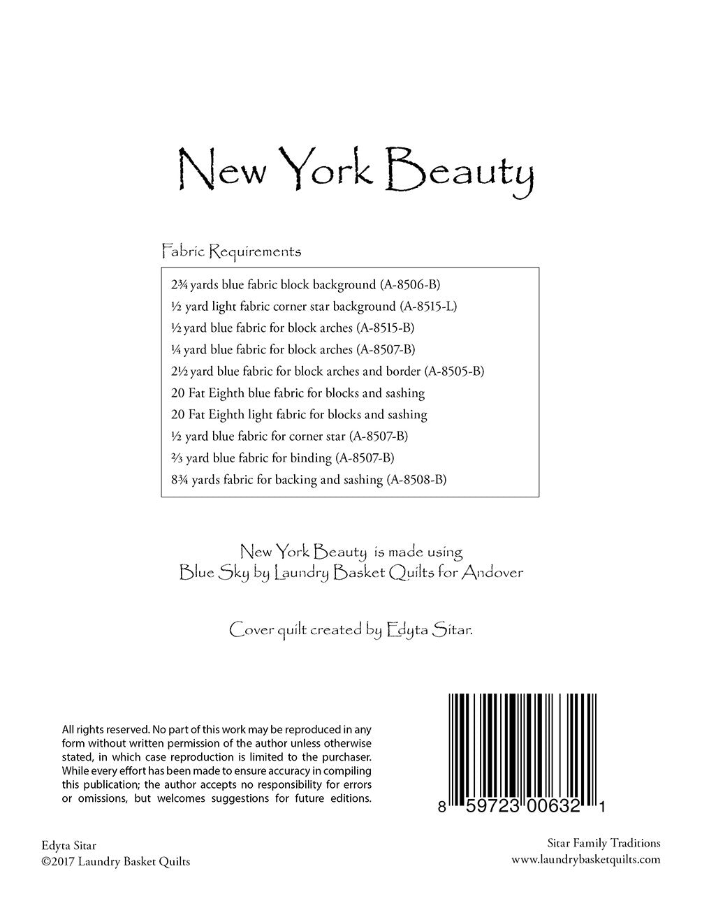 New York Beauty # LBQ-0632-P - Special Order