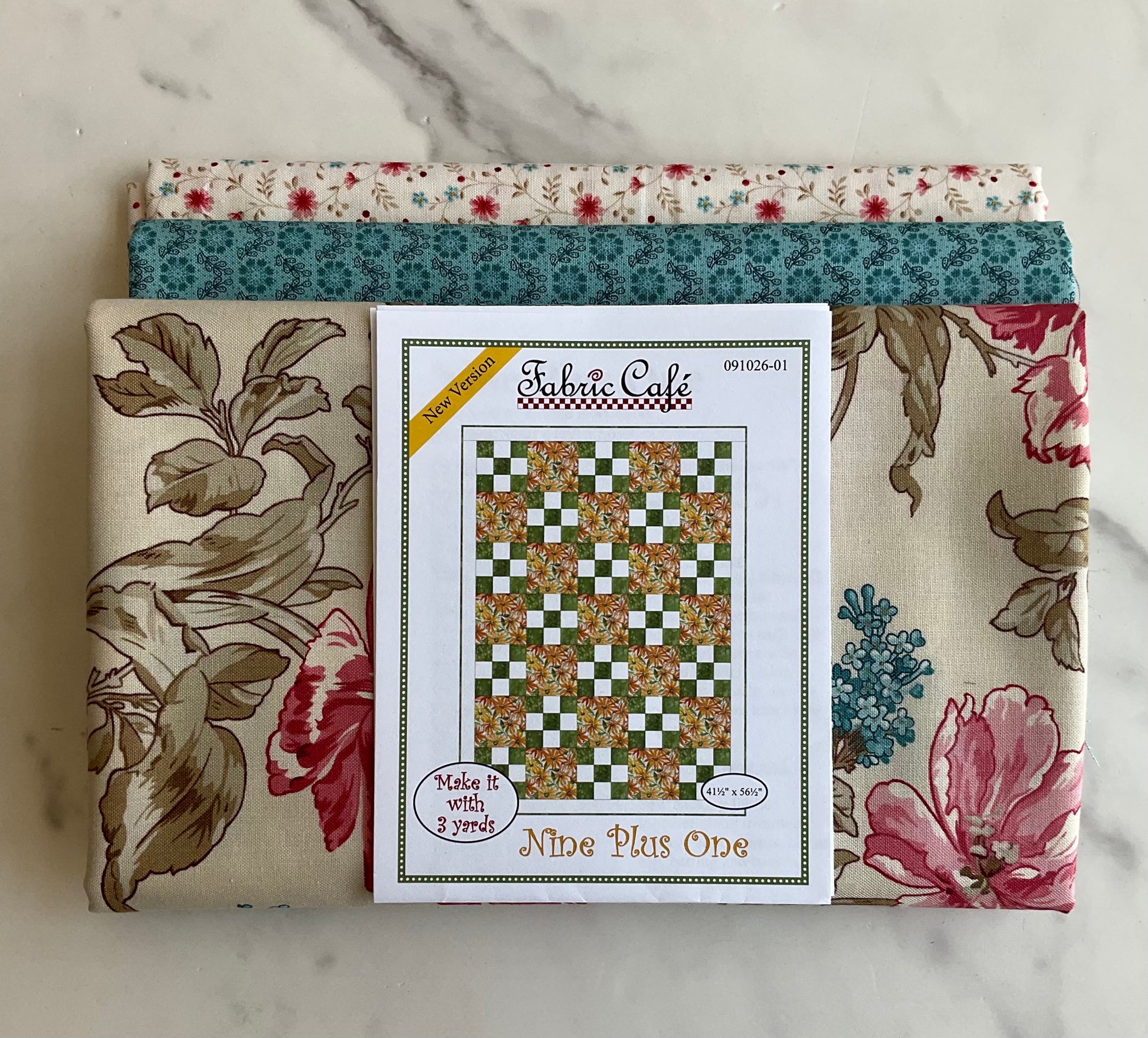 Nine Plus One Quilt Kit featuring Lighthouse by Laundry Basket Quilts - 3 Yard Quilt Kit