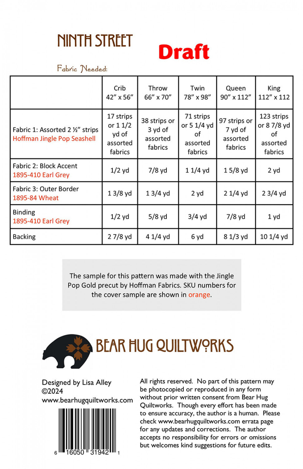 Ninth Street # BHQ-294 - Special Order