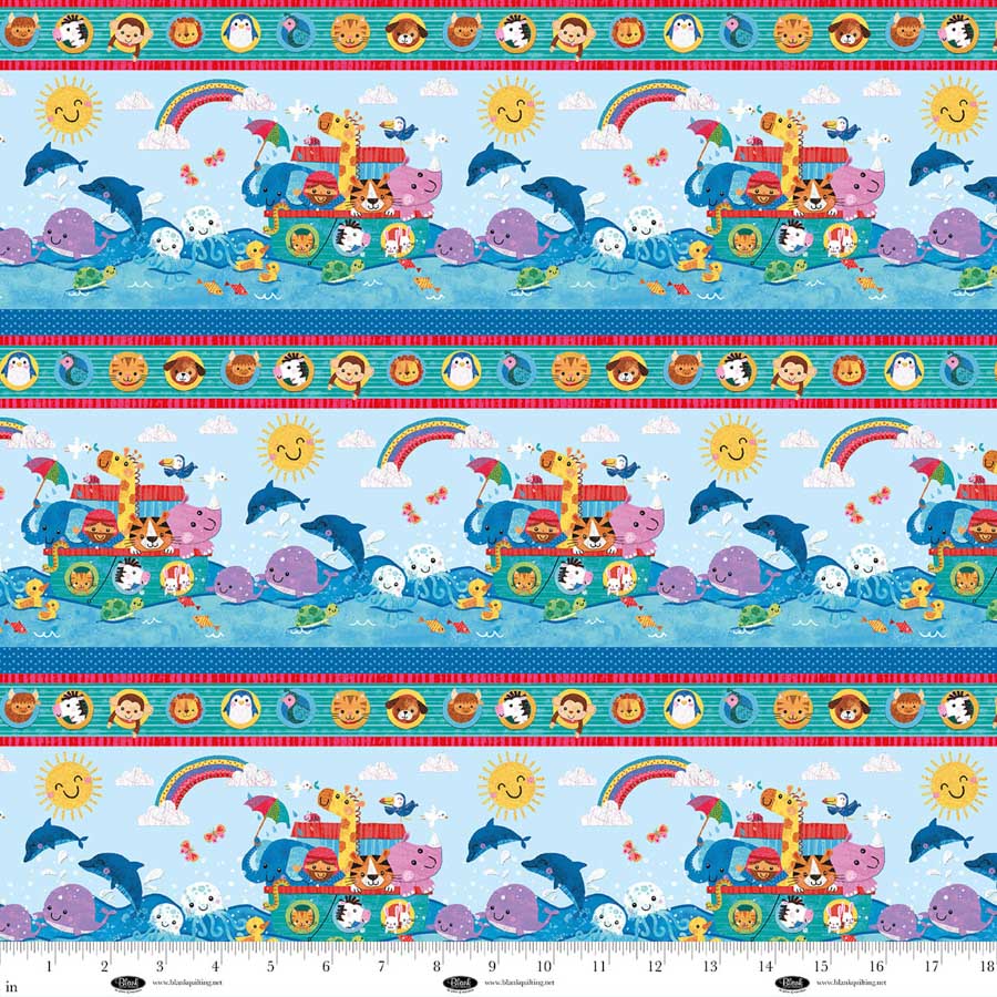 Noah and Friends by Lindsey Sagar : 4586-11 Light Blue