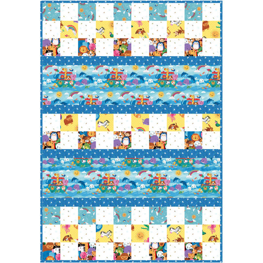 Noah and Friends by Lindsey Sagar : Check Me Out Quilt Kit