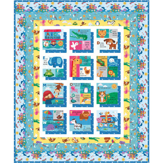 Noah and Friends by Lindsey Sagar : Book Panel Quilt Kit