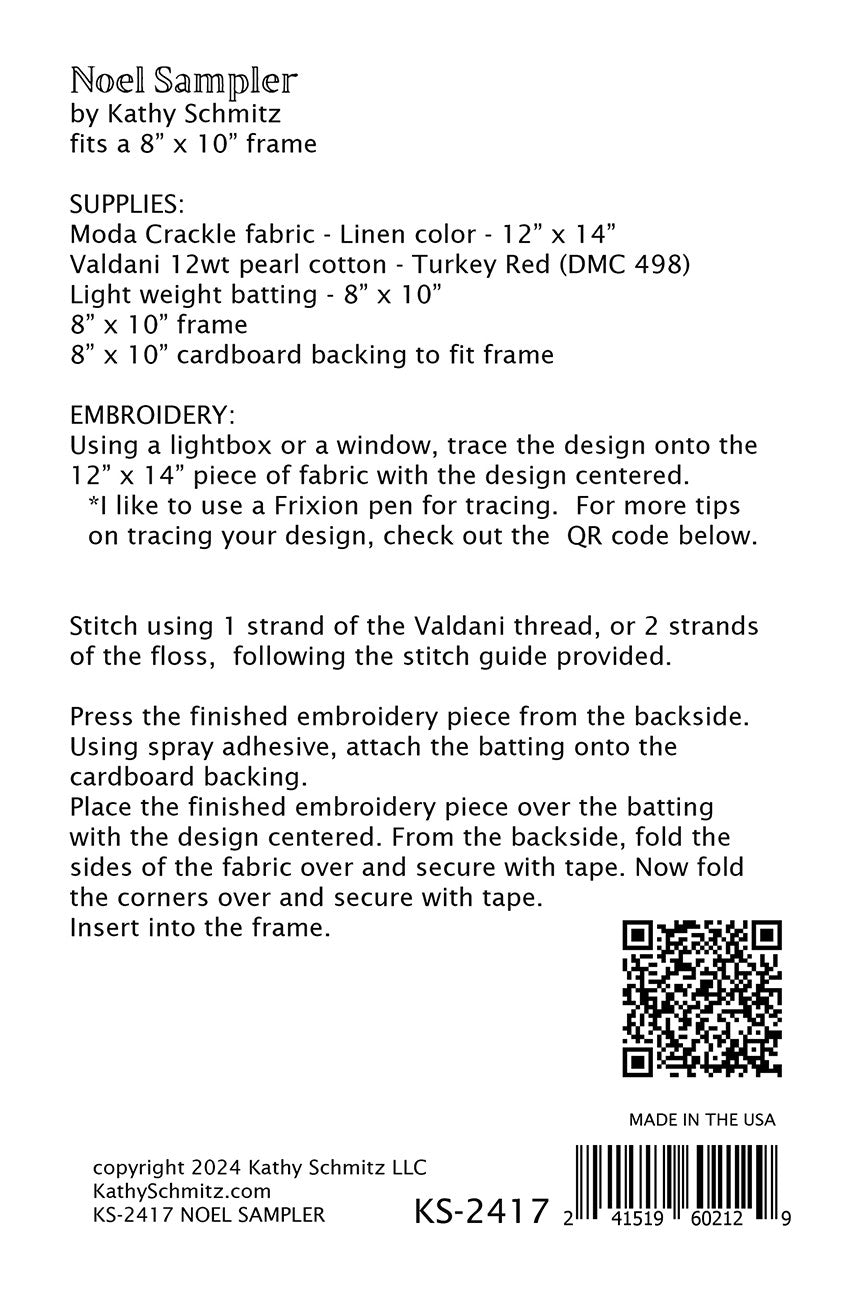 Noel Sampler # KS-2417 - Special Order