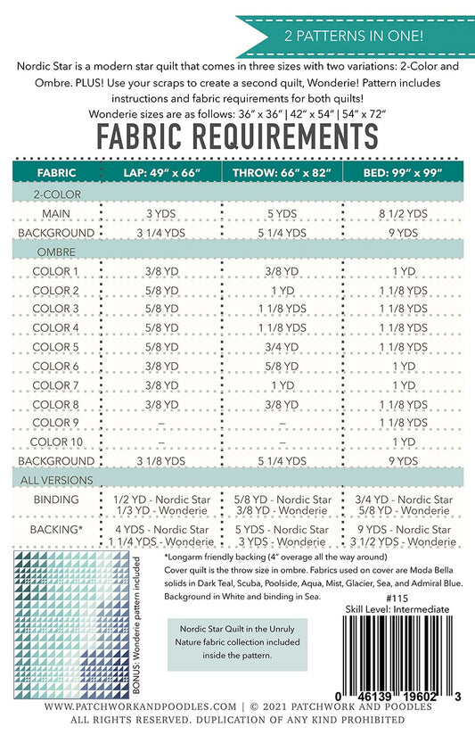 Nordic Star Quilt Pattern by Patchwork & Poodles