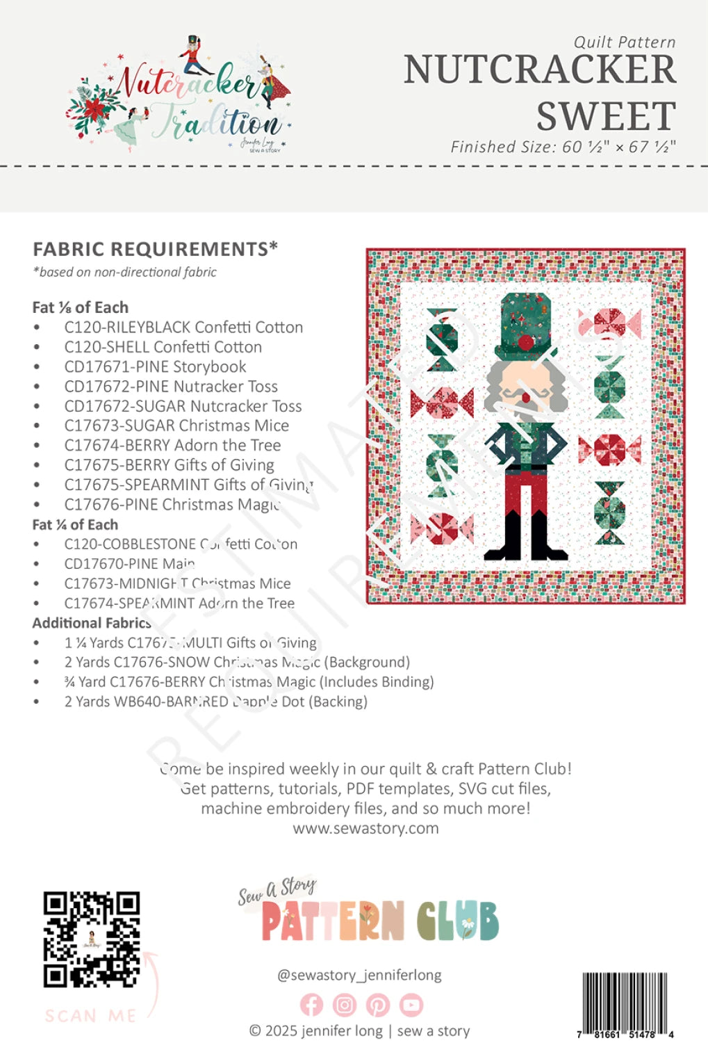 Nutcracker Sweet Quilt Pattern by Sew A Story