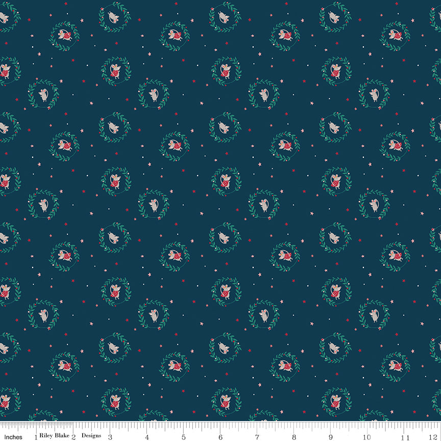 Nutcracker Tradition by Jennifer Long : Christmas Mice Midnight C17673-MIDNIGHT