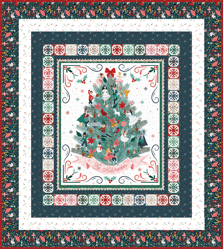 Nutcracker Tradition by Jennifer Long : Free PDF Decorate The Tree Panel Quilt Pattern