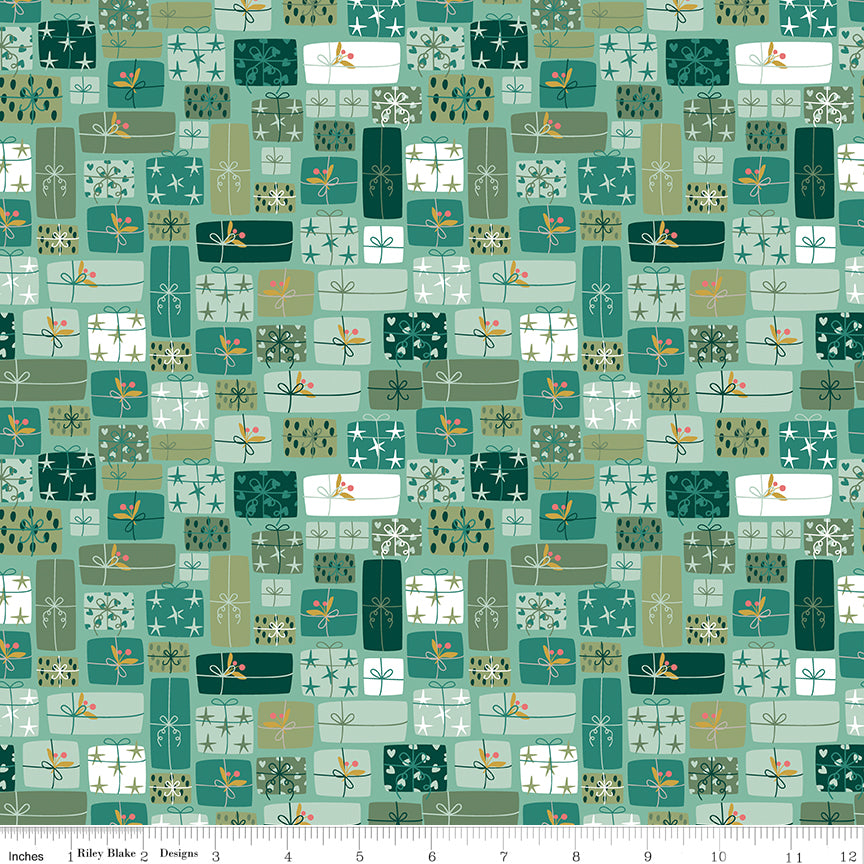 Nutcracker Tradition by Jennifer Long : Gifts of Giving Spearmint C17675-SPEARMINT