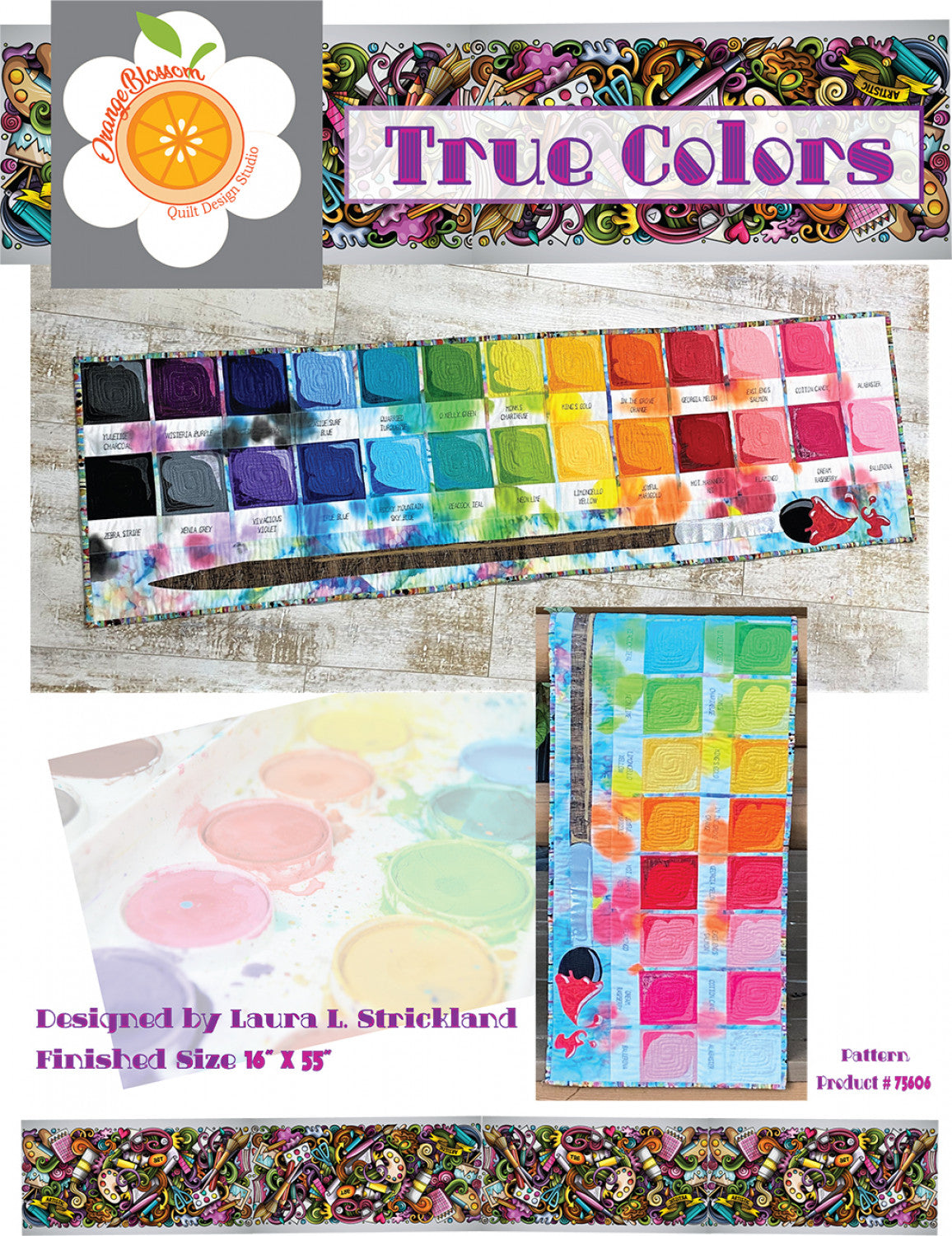 True Colors Paint Palette Pattern # OBQDS-75606 - Special Order