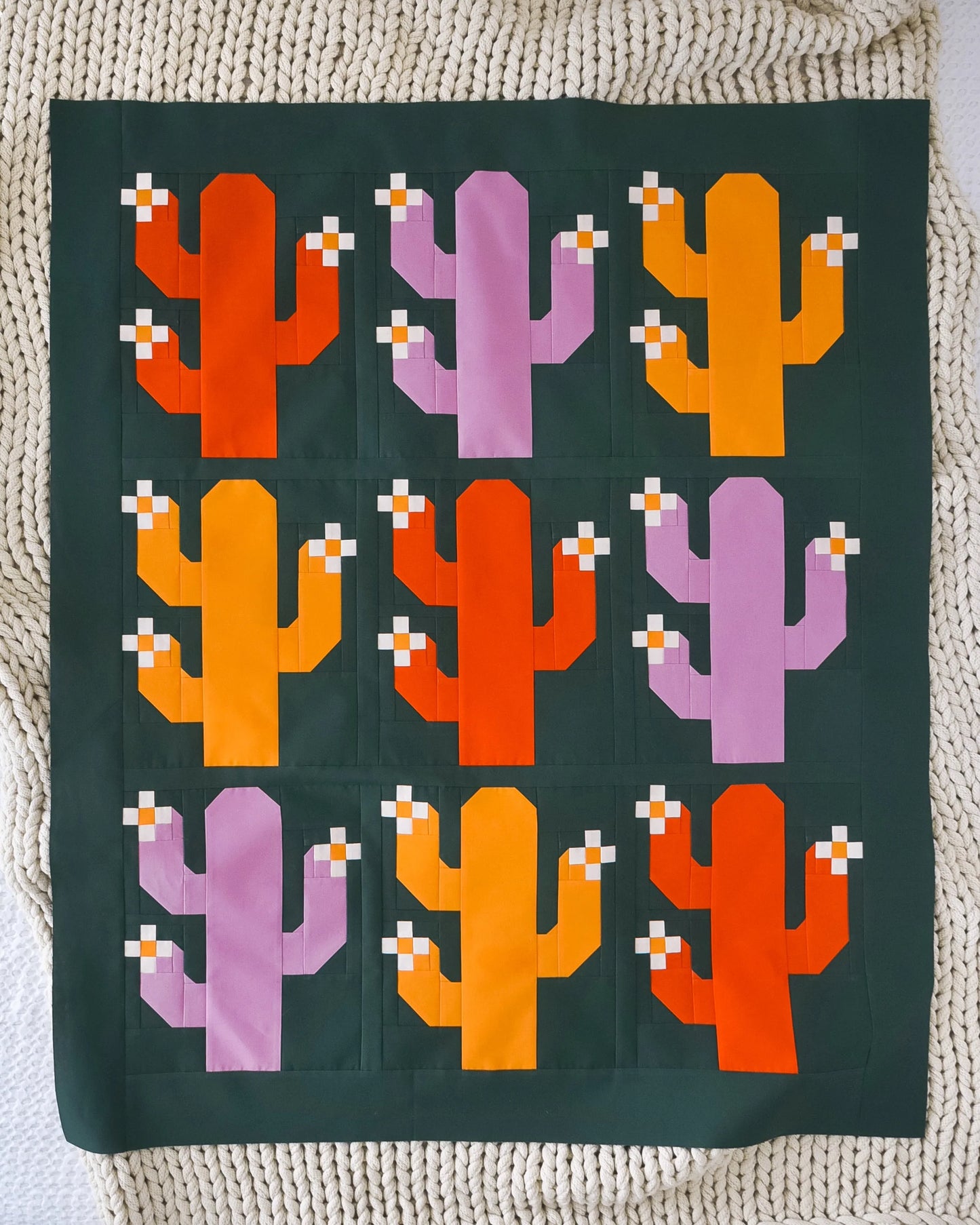 Oh My Cacti Quilt Pattern by Pen + Paper Patterns