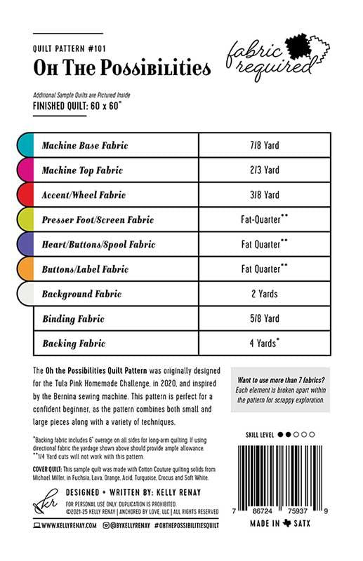 Oh The Possibilites Quilt Pattern by Kelly Renay