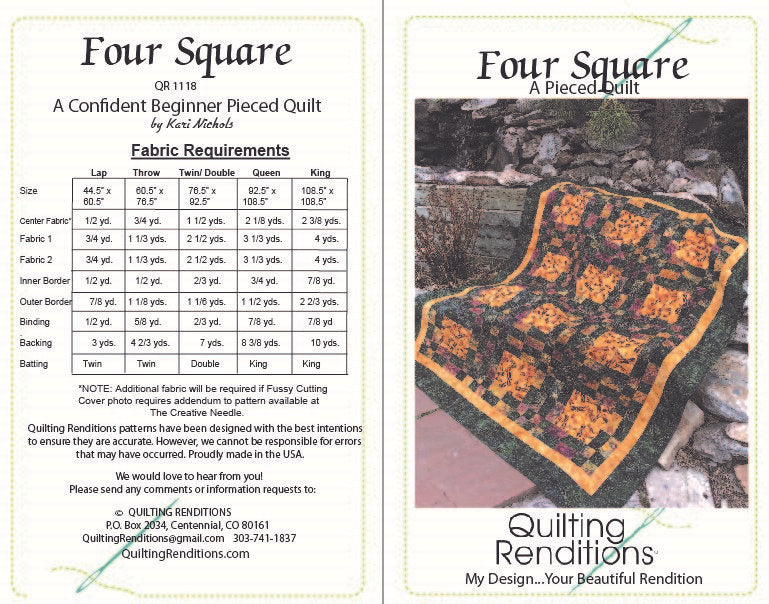 Oh Willie, You're So Fine by Chelsea DesignWorks : Four Square Throw Quilt Kit