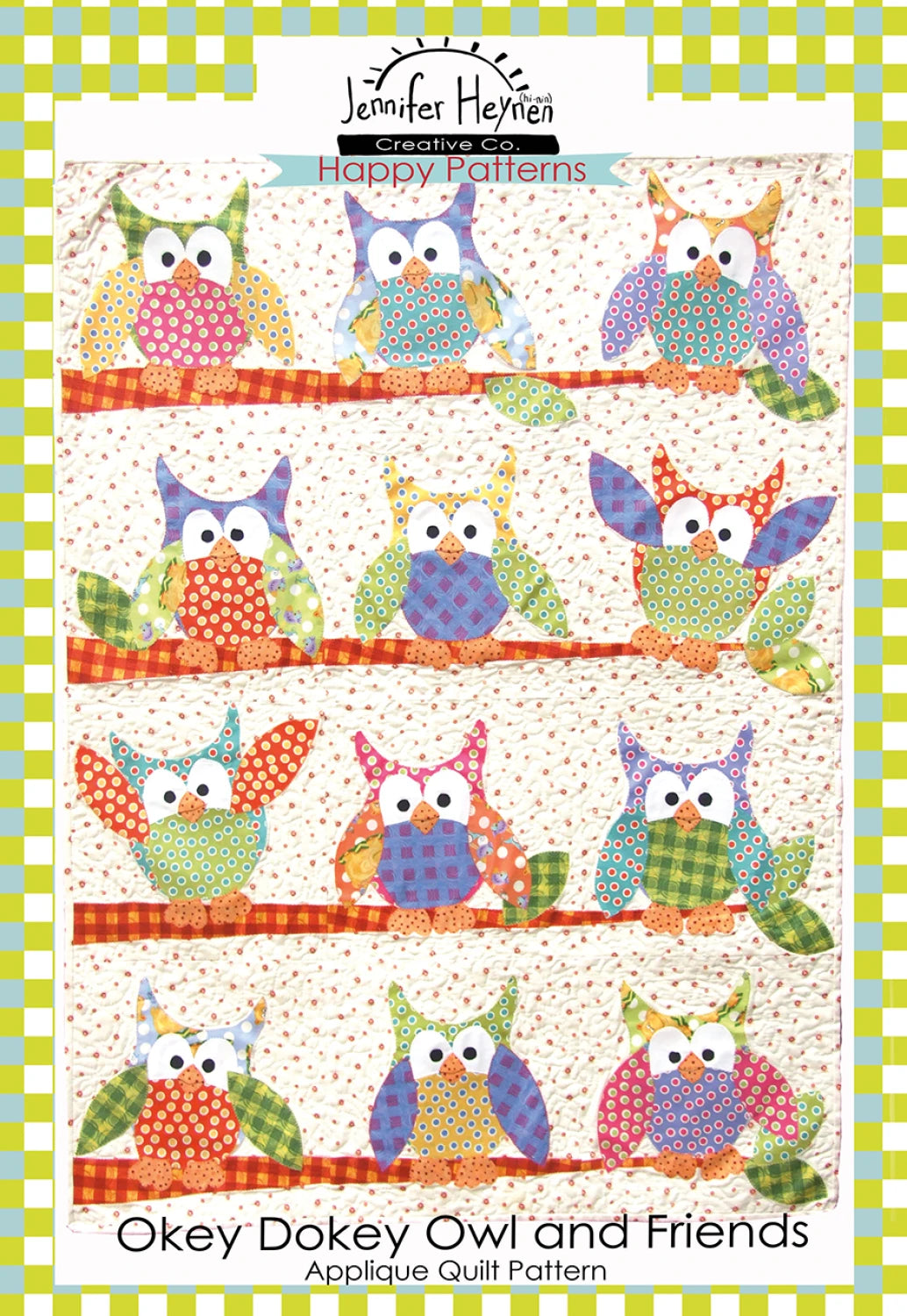 Okey Dokey Owl and Friends Applique Quilt Pattern by Jennifer Haynen JJSP0136