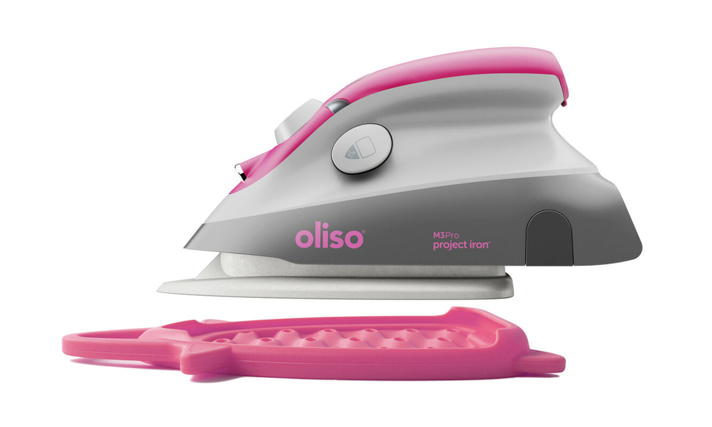 Oliso Mini Iron With Trivet Raspberry # M3PRO-RAS - Special Order