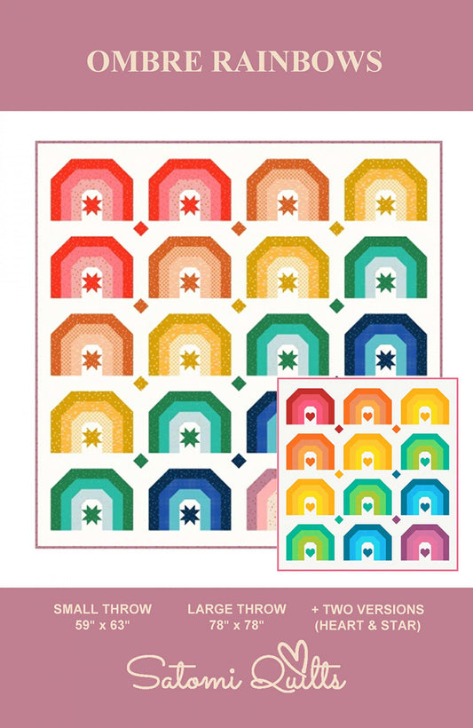 Ombre Rainbows Quilt Pattern by Satomi Quilts