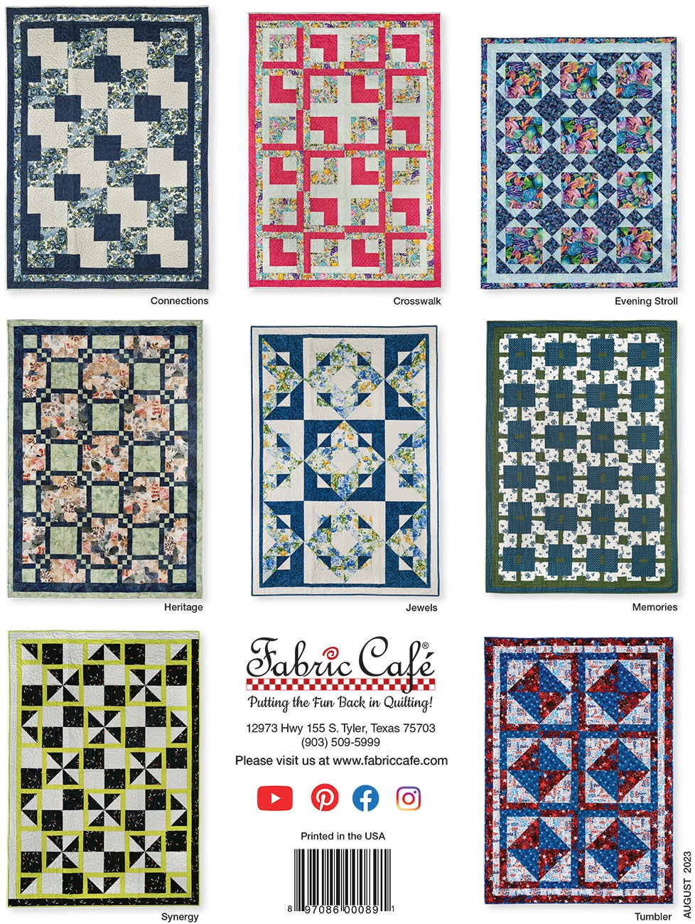 One Block 3-Yard Quilts by Fabric Cafe