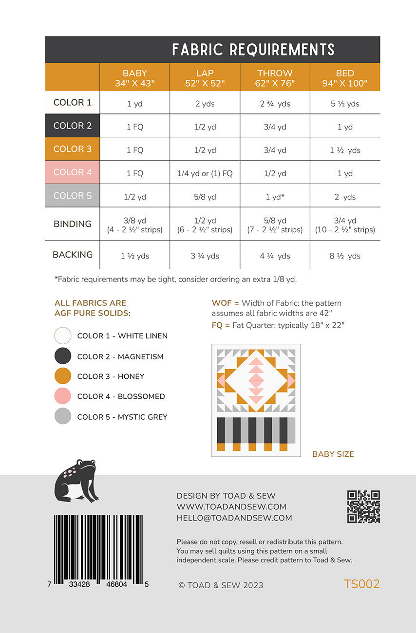 Open Road Quilt Pattern by Toad & Sew