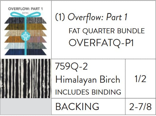 Overflow: Part 1 by Marcia Derse - Lofty Quilt Kit