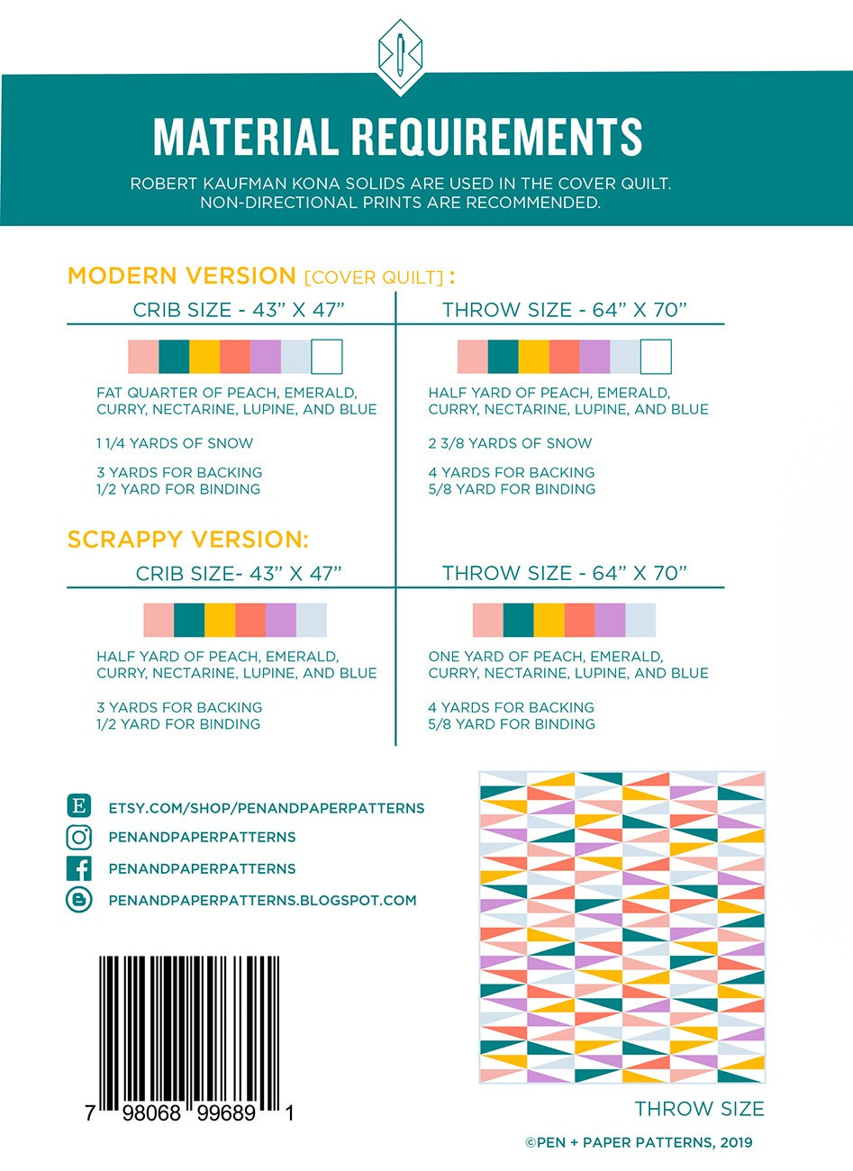 Mod Diamond Quilt Pattern # PAP111 - Special Order