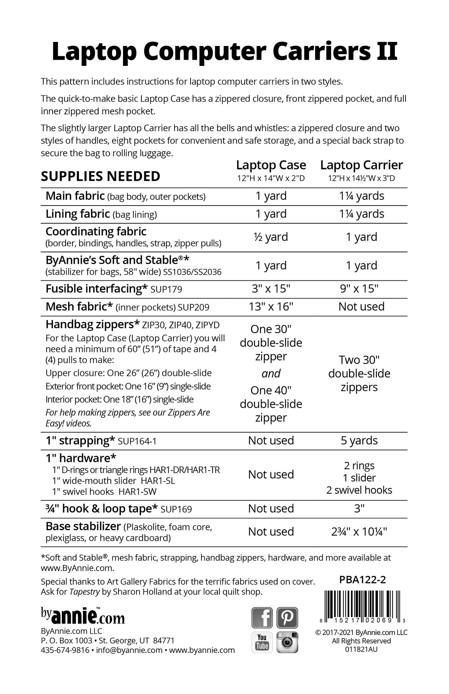 Laptop Computer Carriers II # PBA122-2- Special Order