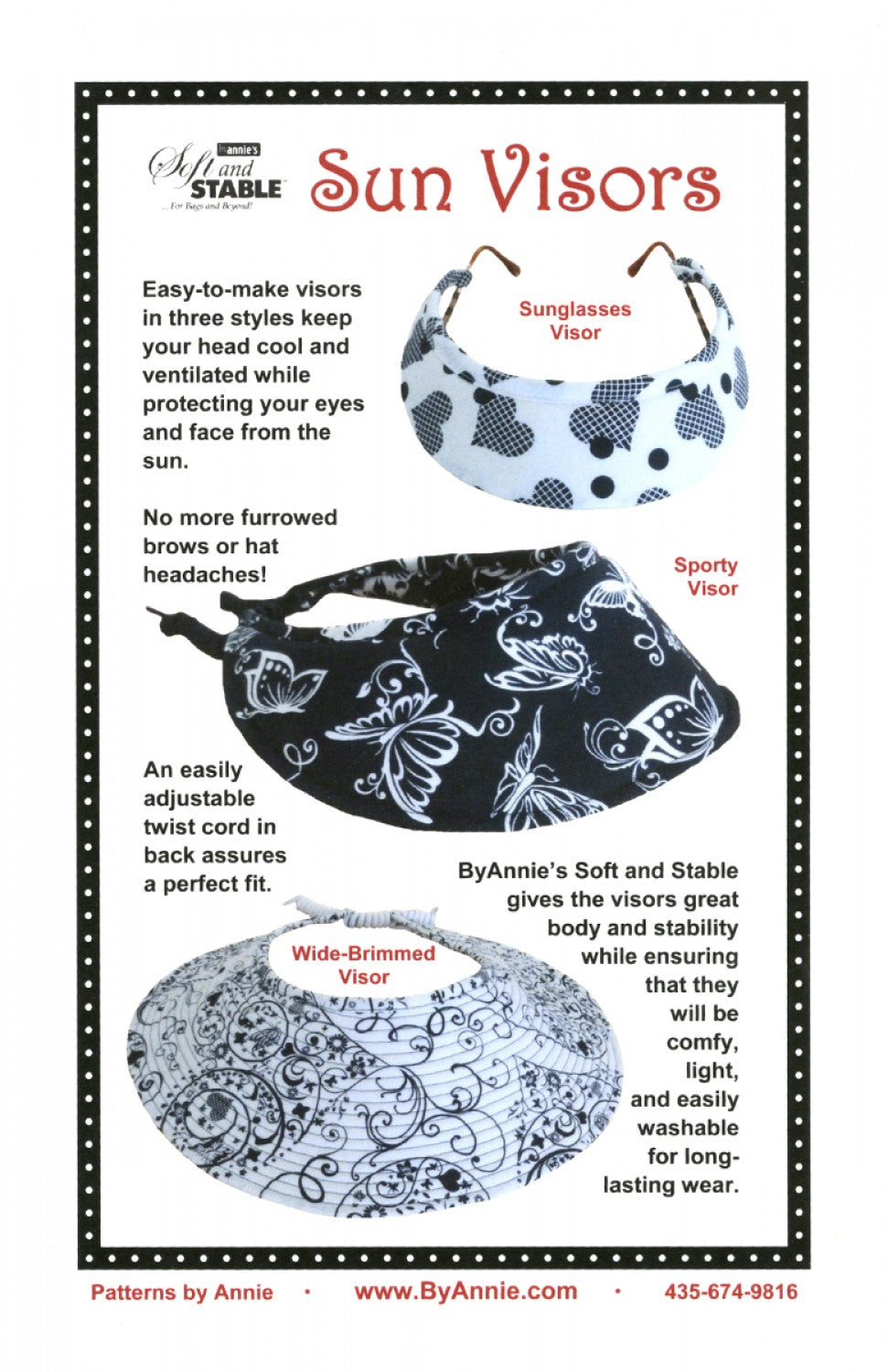 Sun Visors # PBA197- Special Order