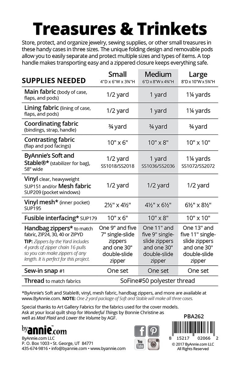 Treasures and Trinkets # PBA262 -  Special Order