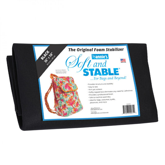 Soft and Stable Black 100% Polyester Foam Stabilizer 36in x 58in # PBASS1036 - Special Order