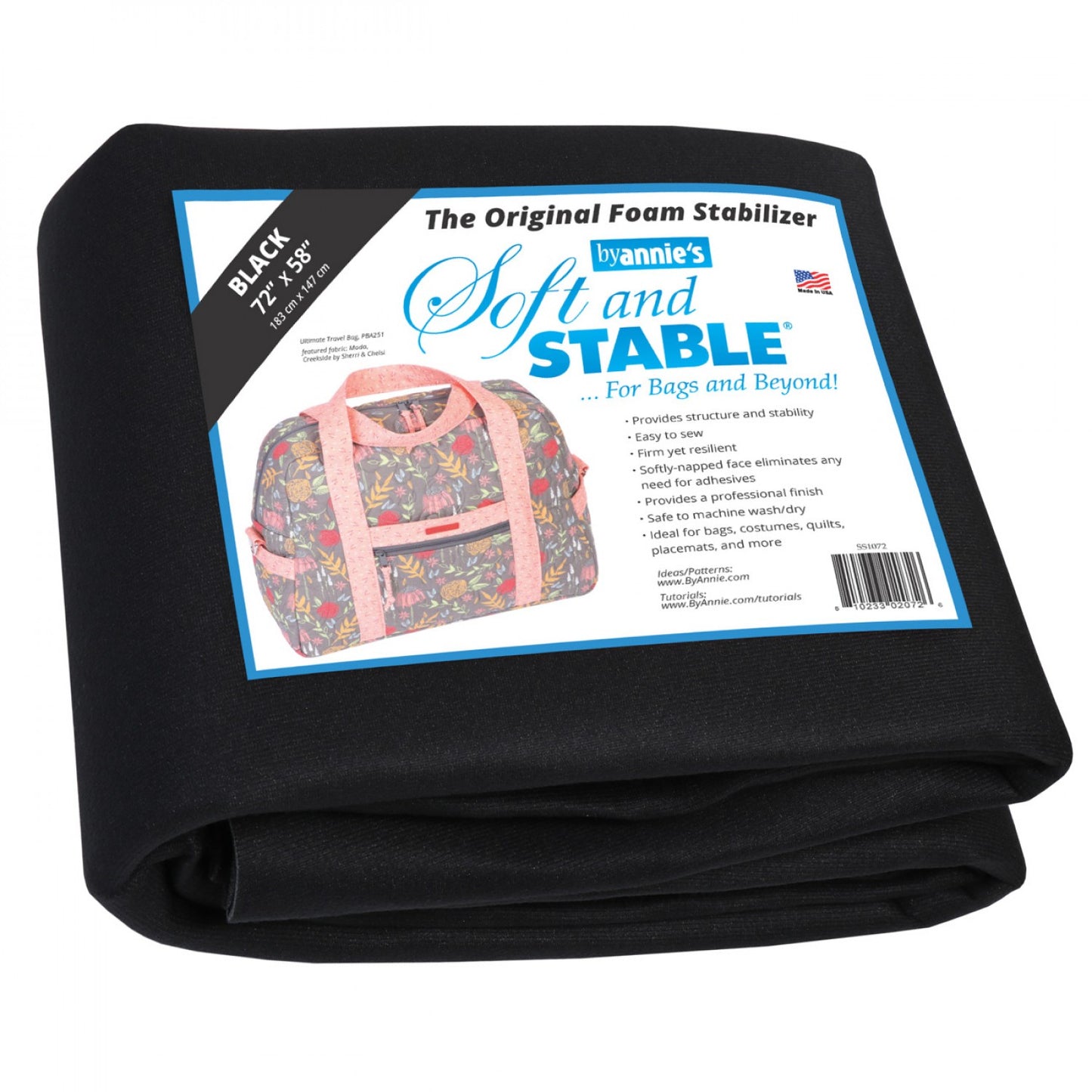 Soft and Stable Black 100% Polyester Foam Stabilizer Soft and Stable Black 100% Polyester Foam Stabilizer 72in x 58in # PBASS1072 - Special Order