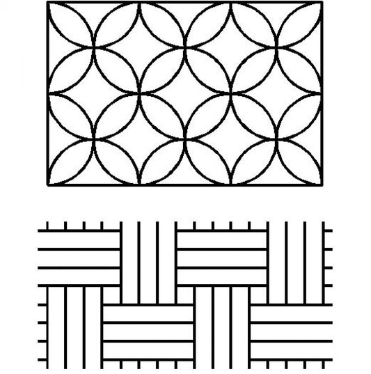 Sashiko Paving Stones/Interlocking Circles Quilt Stencil  # PCW107QC