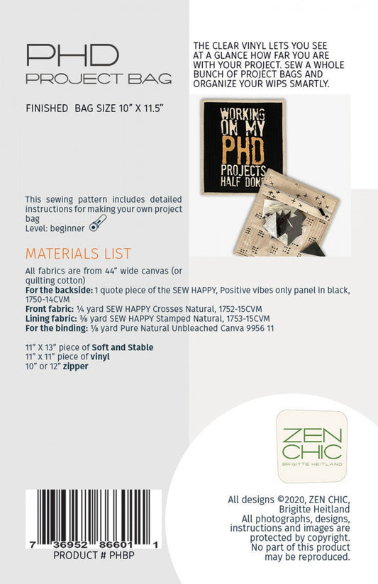 PHD Project Bag # PHBP - Special Order