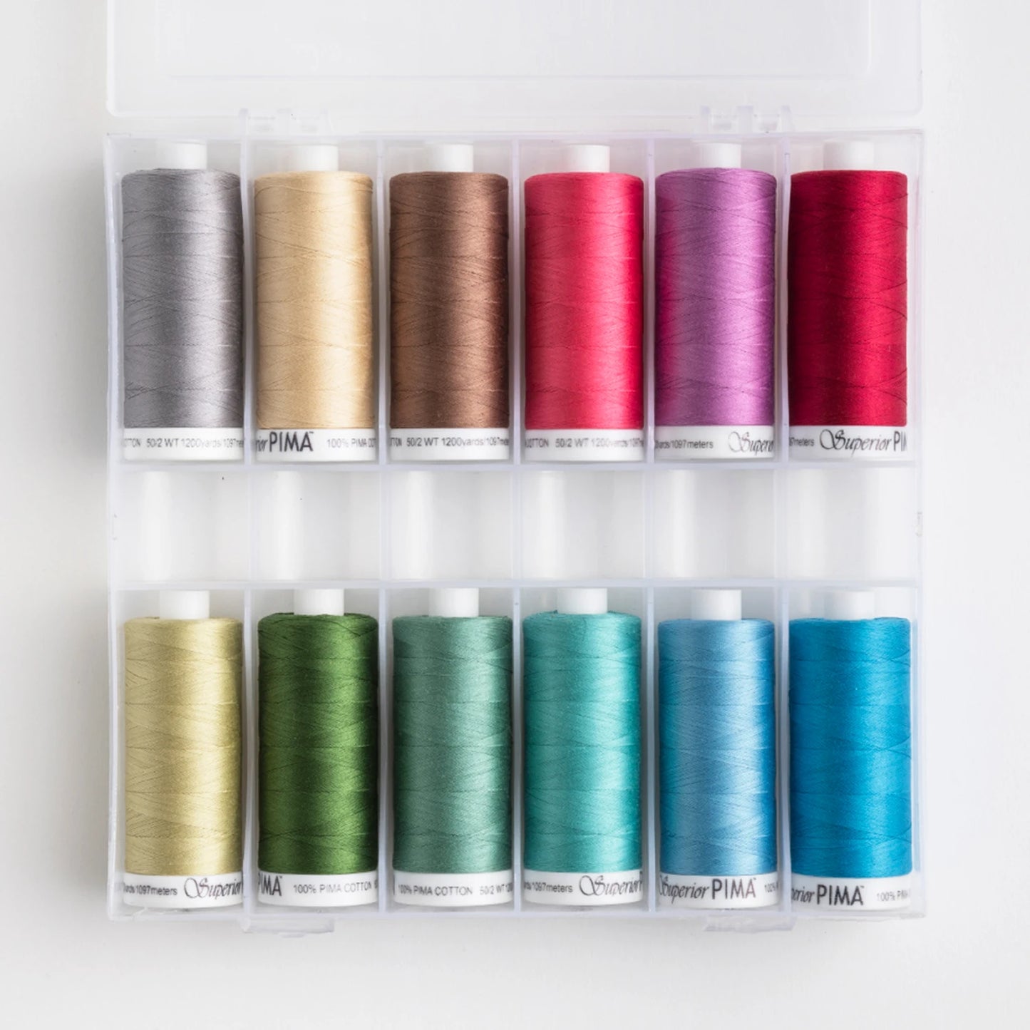 PIMA Winter Coral Thread Set 12 Spools # 201-SET-WCORAL - Special Order