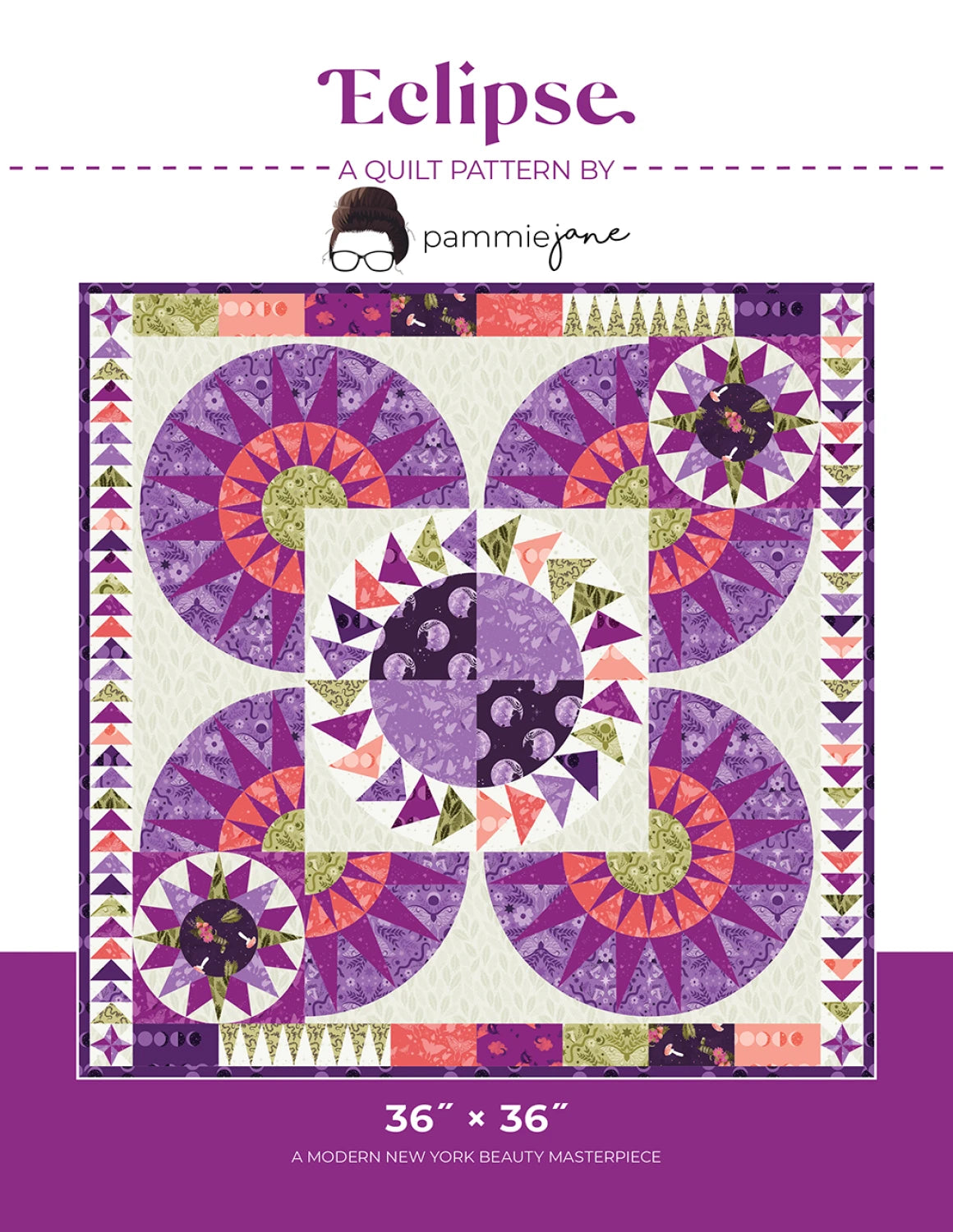 Eclipse FPP Wall Quilt Pattern by Pammie Jane