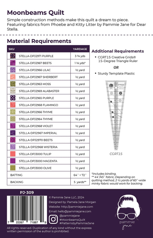 Moonbeams Quilt Pattern by Pammie Jane