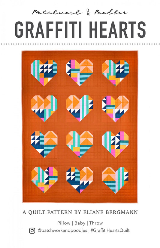 Graffiti Hearts Quilt Pattern # PNP-114- Special Order