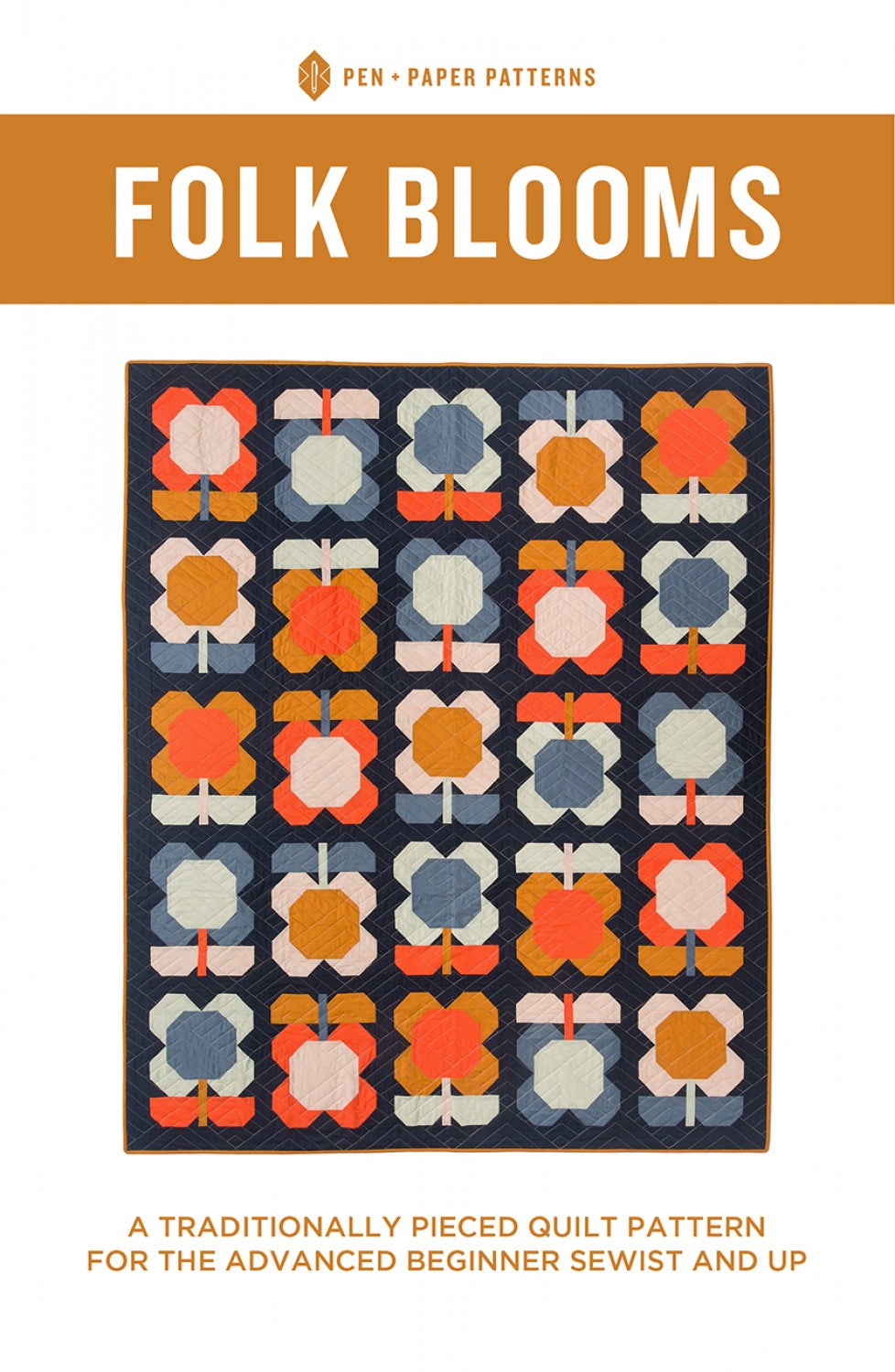 Folk Blooms Quilt # PPP26 - Special Order