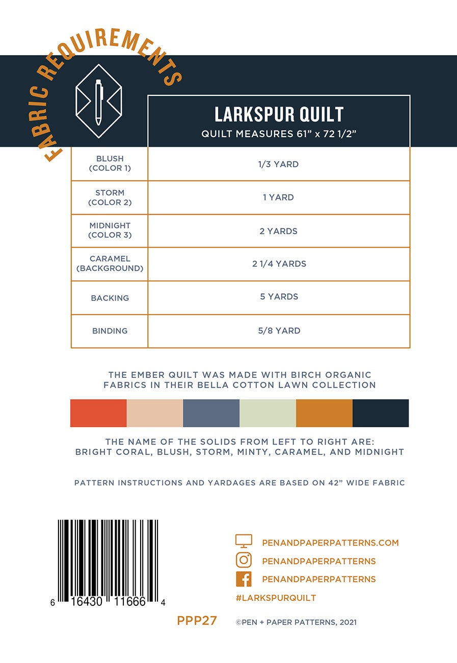 Larkspur Quilt # PPP27 - Special Order