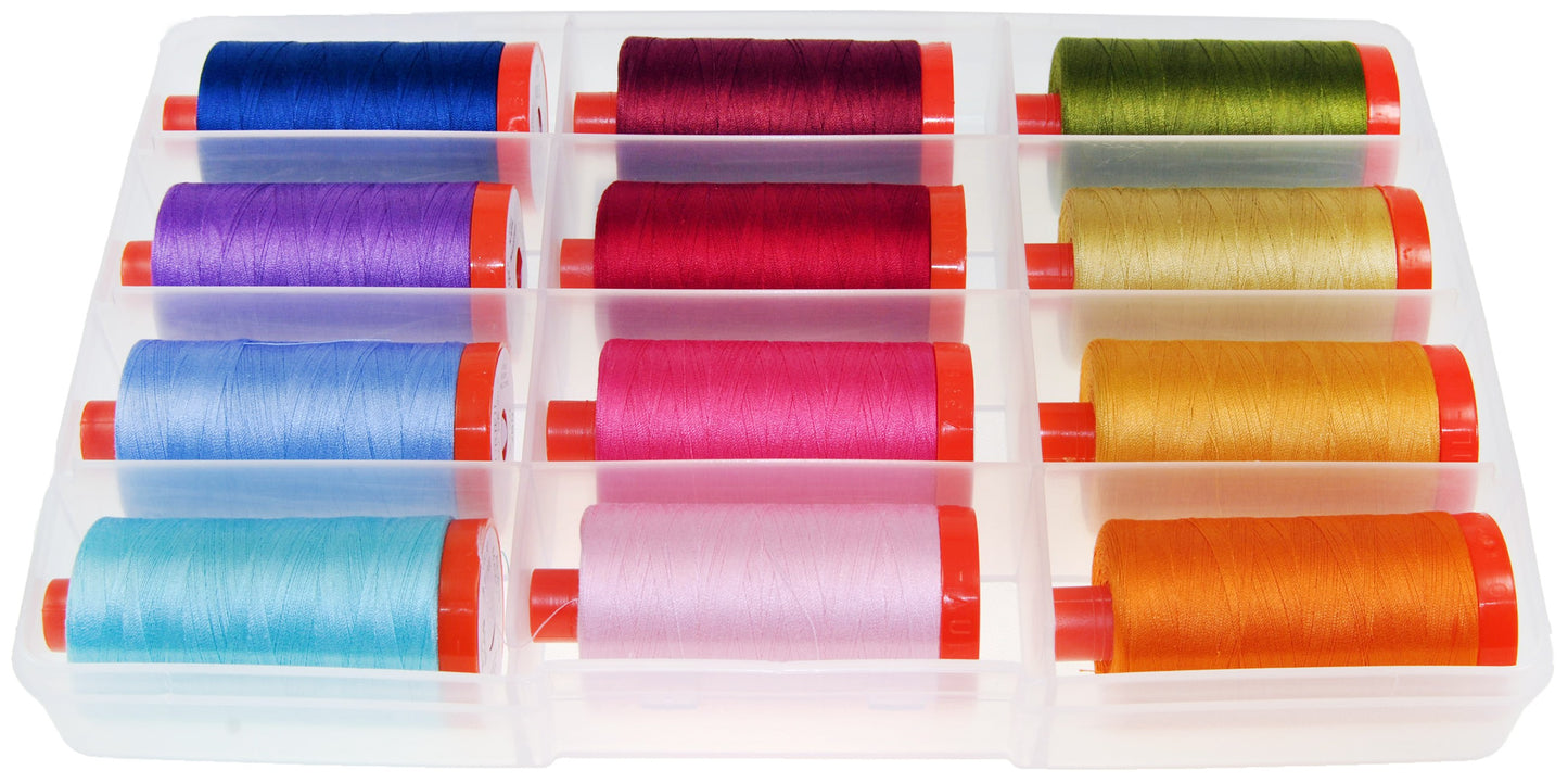 Pat Sloan Perfect Box of Colors # PSCB5012 12 Large Spools Cotton 50wt - Special Order