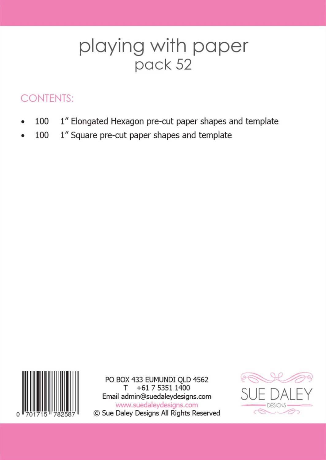 Playing with Paper Starter Pack 52 by Sue Daley