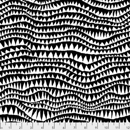 Kaffe Fassett Collective Stash Collection : Sharks Teeth Black PWBM060.BLACK