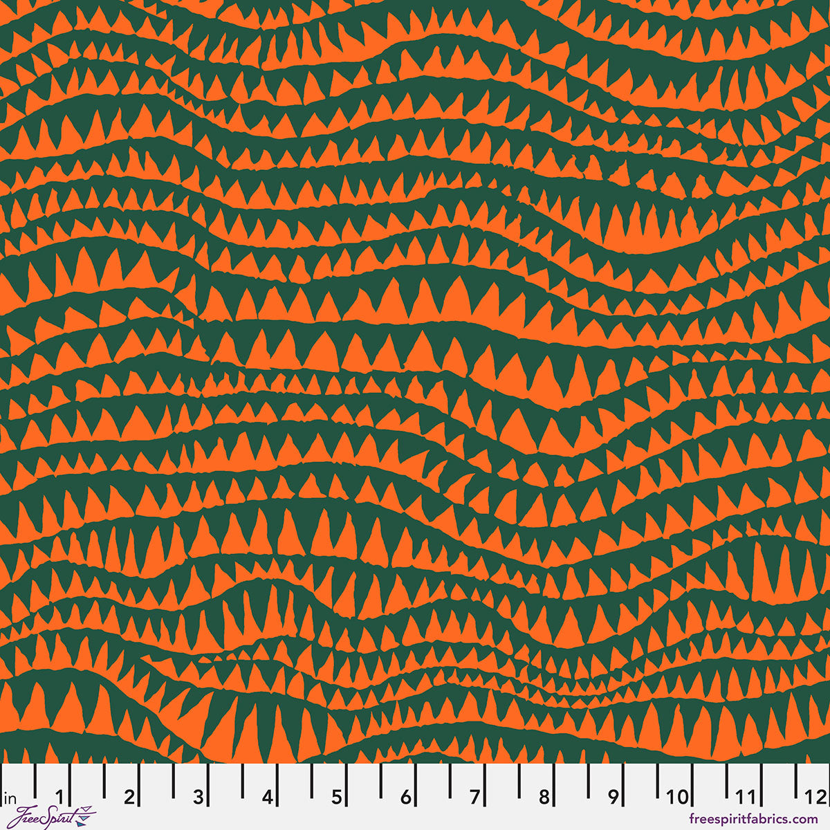 Kaffe Fassett Collective February 2027 : Sharks Teeth Emerald PWBM060.EMERALD