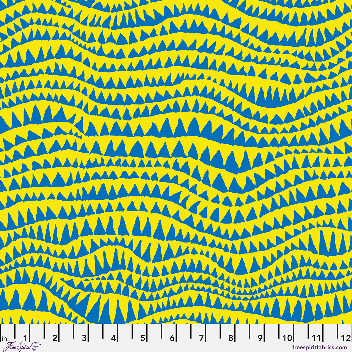 Kaffe Fassett Collective February 2027 : Sharks Teeth Yellow PWBM060.YELLOW