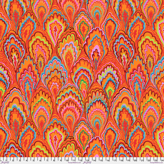 Kaffe Fassett February 2025 Collection: Marble Scallops Red- PWGP207.RED (Estimated Arrival Feb 2025)