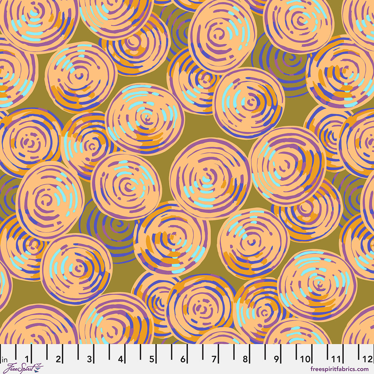 Kaffe Fassett Collective February 2027 : Beet Rings Gold PWMD003.GOLD
