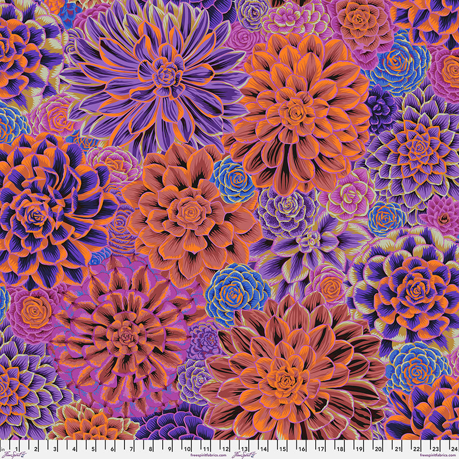 Kaffe Fassett February 2025 Collection: House Leeks Purple- PWPJ113.PURPLE (Estimated Arrival Feb 2025)