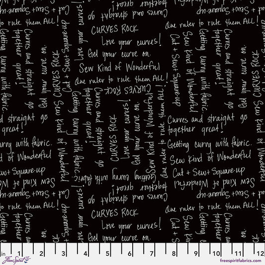 Writing on the Wall by Sew Kind of Wonderful : Curves  PWSK999.BLACK