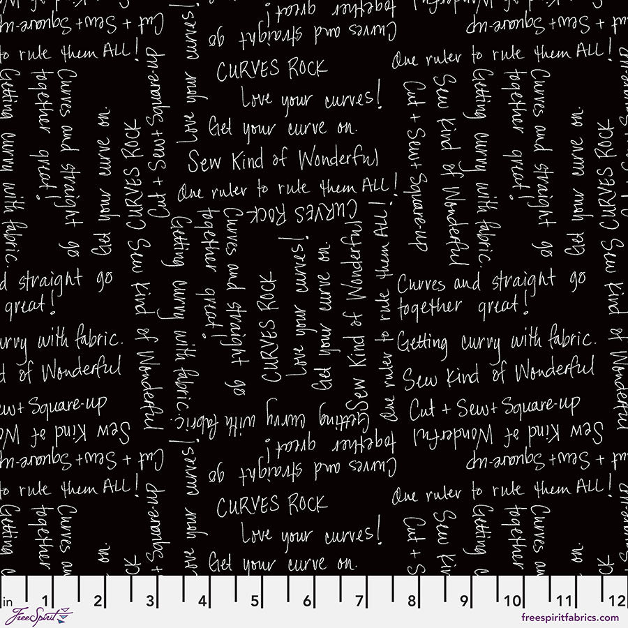 Writing on the Wall by Sew Kind of Wonderful : Curves  PWSK999.BLACK (Estimated Ship Date Sept. 2024)