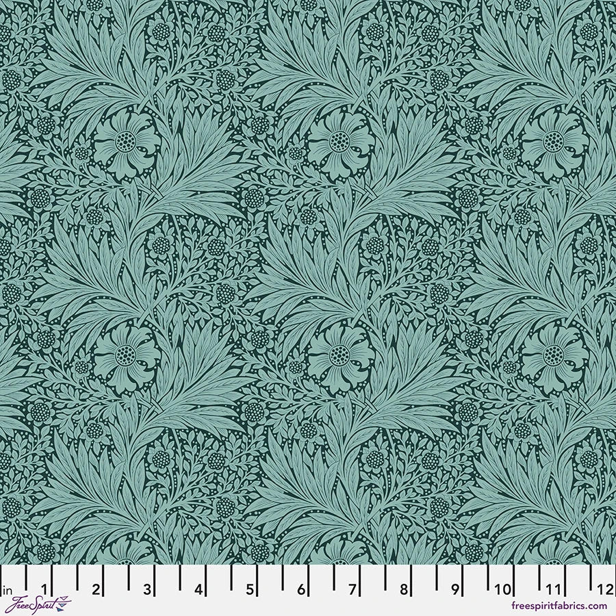 Bedford Park by Morris & Co. : Marigold Teal PWWM006.TEAL