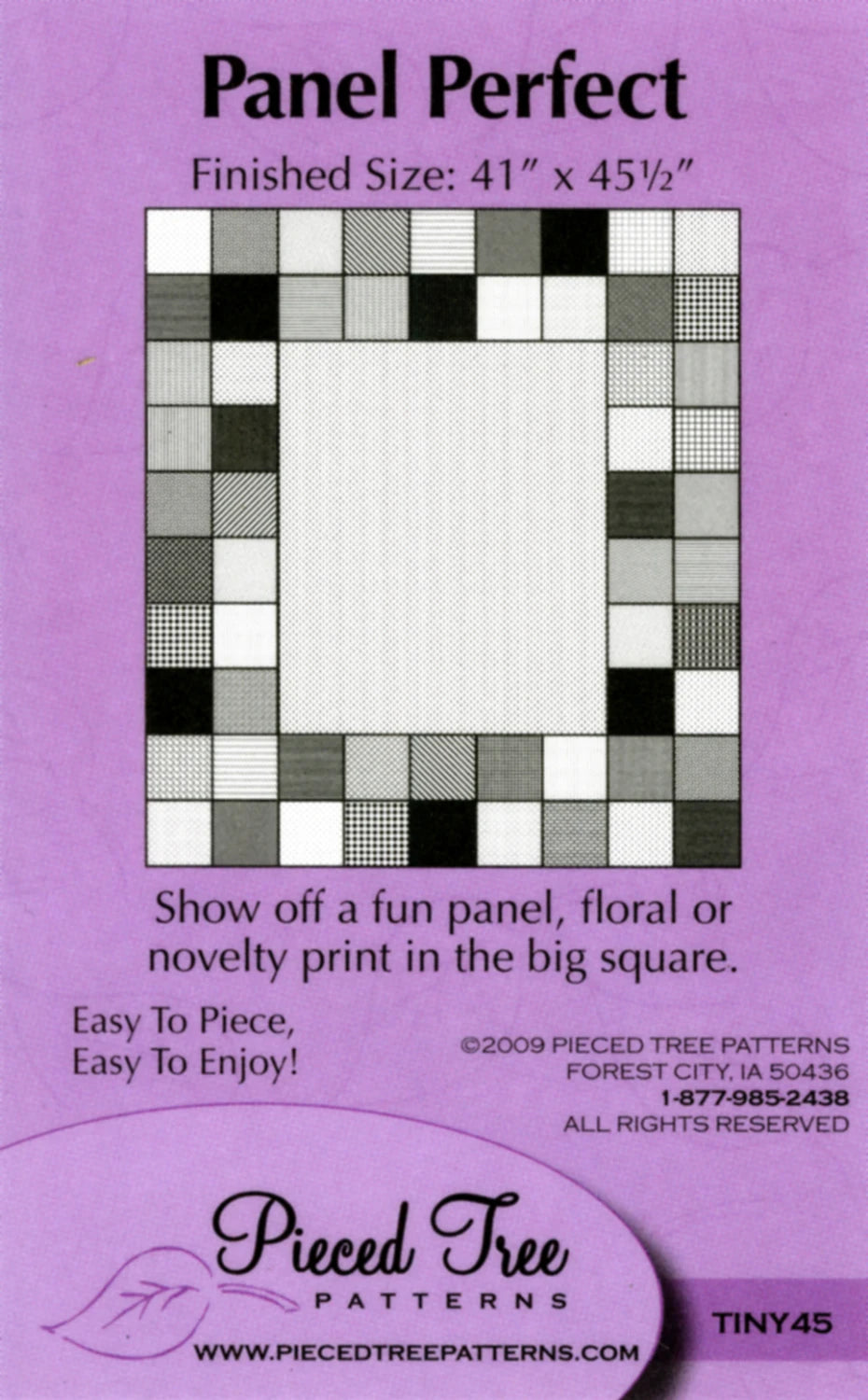 Panel Perfect Quilt Pattern by Pieced Tree Quilts