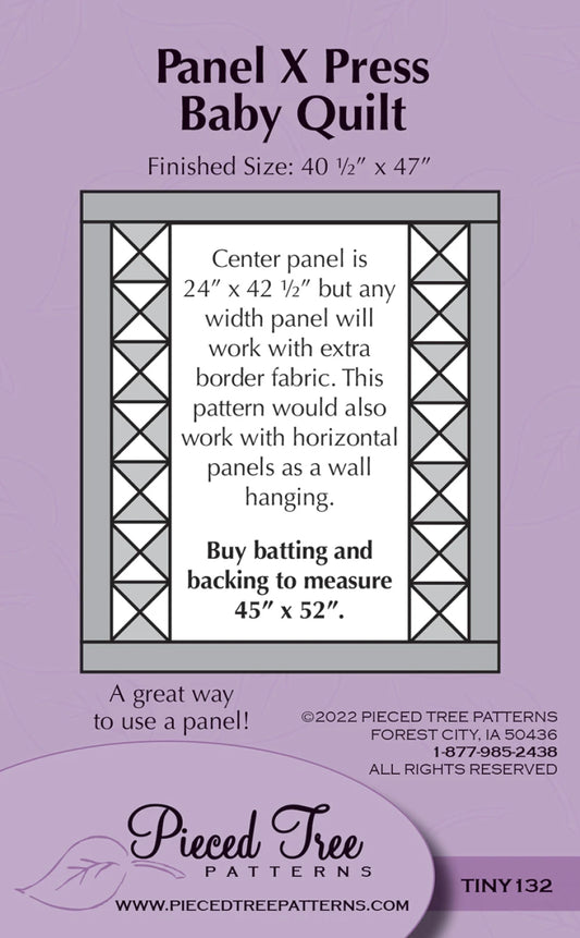 Panel X Press Baby Quilt Pattern by Pieced Tree Quilts