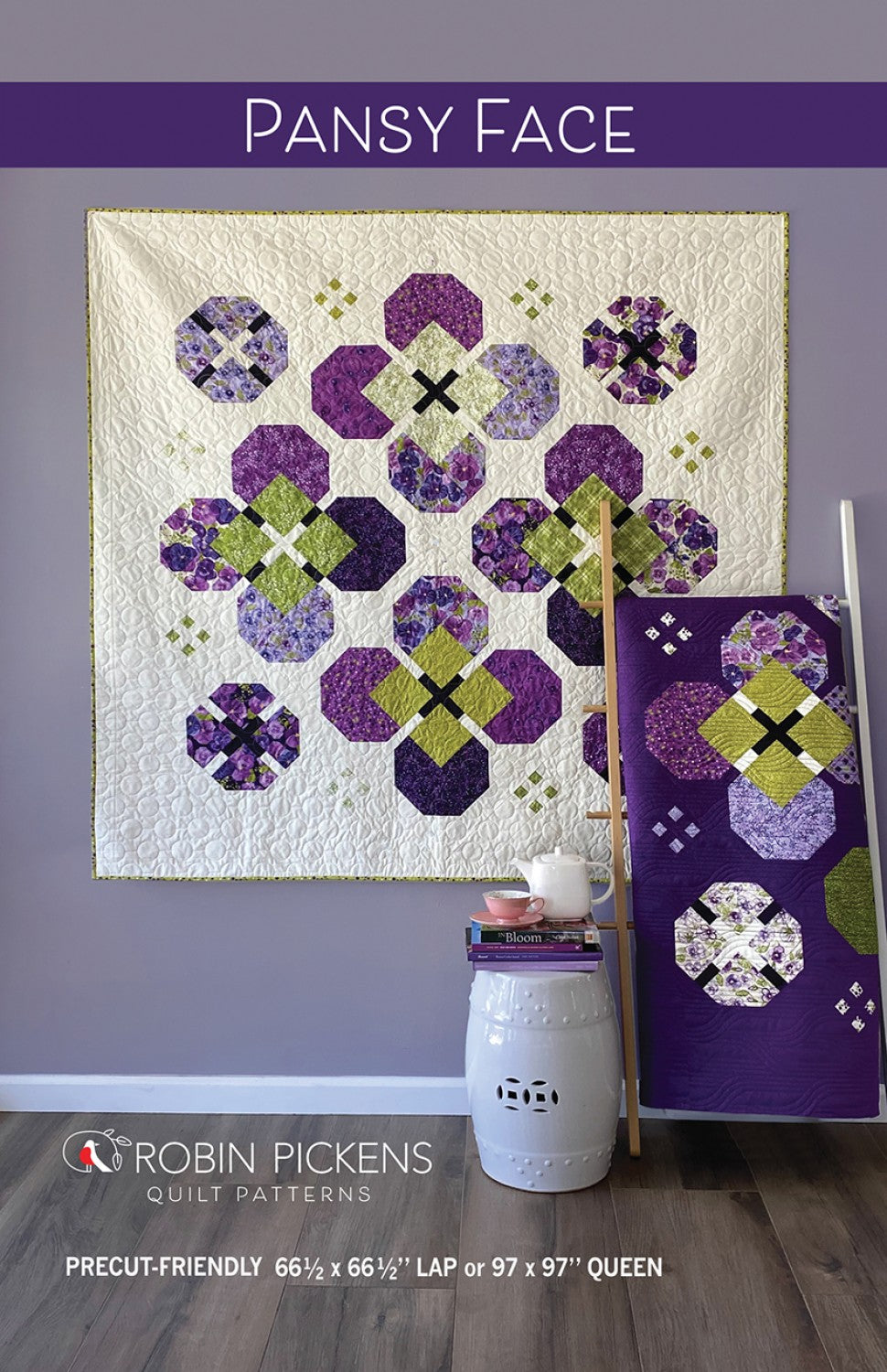Pansy Face Quilt Pattern by Robin Pickens